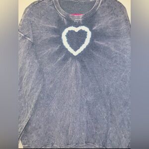 Urban Renewal Remade Acid Wash Heart Purple Sweatshirt